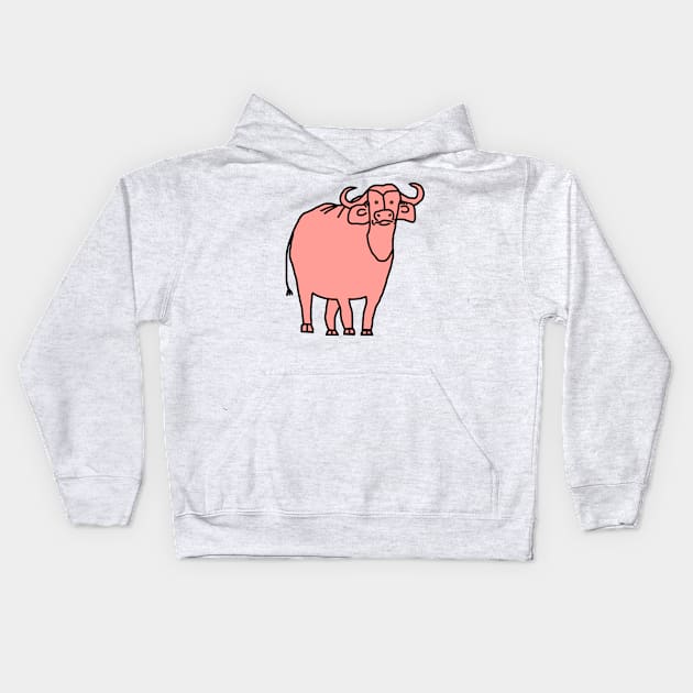 Rose Ox Kids Hoodie by ellenhenryart